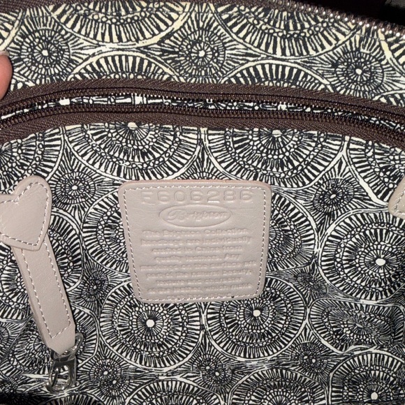 BRIGHTON FERRARA VELLA NOVA DOMED STUDDED BEECHWOOD CROSSBODY ORGANIZER BAG - Picture 10 of 16